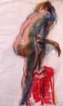 Étude de modèle vivant III, Pastel sur papier, 58 x 43 cm, 2005