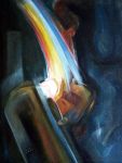 L'Arche d'Alliance et la presse jaune, Huile sur toile, 68 x 52 cm, 2002